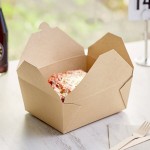 Choice Kraft Microwavable Folded Paper #4 Take-Out Customizable Container 7 3/4