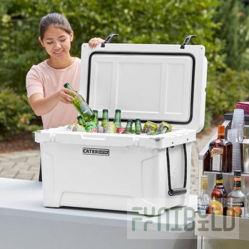 CaterGator CG45WH White 45 Qt. Rotomolded Outdoor Cooler / Ice Chest