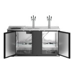 Avantco UDD-3-CT-6 Black Kegerator / Beer Dispenser with (2) Triple Tap Tower and Club Top - (3) 1/2 Keg Capacity Avantco UDD-3-CT-6 Black Kegerator / Beer Dispenser with (2) Triple Tap Tower and Club Top - (3) 1/2 Keg Capacity