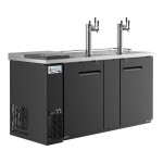 Avantco UDD-3-CT-6 Black Kegerator / Beer Dispenser with (2) Triple Tap Tower and Club Top - (3) 1/2 Keg Capacity Avantco UDD-3-CT-6 Black Kegerator / Beer Dispenser with (2) Triple Tap Tower and Club Top - (3) 1/2 Keg Capacity