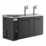 Avantco UDD-3-CT-6 Black Kegerator / Beer Dispenser with (2) Triple Tap Tower and Club Top - (3) 1/2 Keg Capacity Avantco UDD-3-CT-6 Black Kegerator / Beer Dispenser with (2) Triple Tap Tower and Club Top - (3) 1/2 Keg Capacity