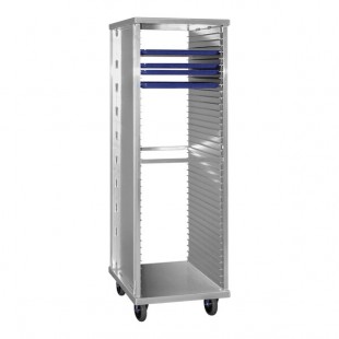 New Age Industrial Heavy-Duty Series 40-Pan End-Load Full-Size Mobile Aluminum Sheet Pan Rack with Enclosed Sides 1291