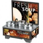 Vollrath 720201103 Country Kitchen Soup Merchandiser Base with Menu Board and 4 Qt. Accessory Pack - 120V, 1000W