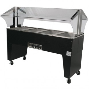 Advance Tabco B4-240-B-S Open Base Everyday Buffet Stainless Steel Four Pan Electric Hot Food Table with Stainless Steel Liners - Open Well - 208/240V Advance Tabco B4-240-B-S Open Base Everyday Buffet Stainless Steel Four Pan Electric Hot Food Table with Stainless Steel Liners - Open Well - 208/240V
