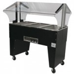 Advance Tabco B4-240-B-S Open Base Everyday Buffet Stainless Steel Four Pan Electric Hot Food Table with Stainless Steel Liners - Open Well - 208/240V Advance Tabco B4-240-B-S Open Base Everyday Buffet Stainless Steel Four Pan Electric Hot Food Table with Stainless Steel Liners - Open Well - 208/240V