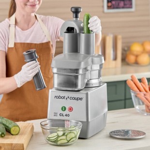 Robot Coupe CL40 Continuous Feed Food Processor with 2 Discs - 1 hp