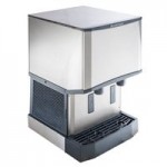 Scotsman HID312ABX-1A Meridian® Air-Cooled Countertop Nugget Ice Machine and Water Dispenser with Push Button Dispensing - 12 lb. Bin Capacity