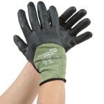 Cordova Power-Cor Steel / Synthetic Fiber Cut Resistant Gloves with Black Foam Nitrile Palm Coating - Extra Large