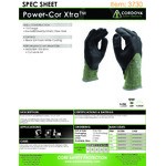 Cordova Power-Cor Steel / Synthetic Fiber Cut Resistant Gloves with Black Foam Nitrile Palm Coating - Extra Large