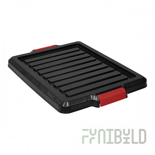 Quantum LID1915BK Black Lid for LC191507BK Black Latch Container