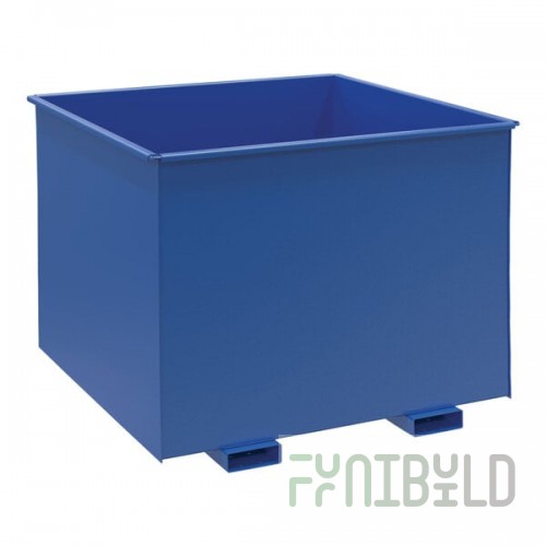 Vestil 2.5 Cubic Yard Heavy-Duty Steel Rotator Box Hopper R-250-HD-BL - 6,000 lb. Capacity