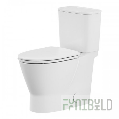 American Standard Aspirations 252AA899.020 White Vitreous China Floor Mount Elongated Toilet with Left Handle and 12