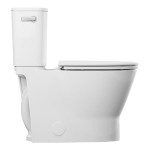 American Standard Aspirations 252AA899.020 White Vitreous China Floor Mount Elongated Toilet with Left Handle and 12 American Standard Aspirations 252AA899.020 White Vitreous China Floor Mount Elongated Toilet with Left Handle and 12