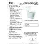 American Standard Aspirations 252AA899.020 White Vitreous China Floor Mount Elongated Toilet with Left Handle and 12 American Standard Aspirations 252AA899.020 White Vitreous China Floor Mount Elongated Toilet with Left Handle and 12