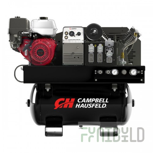 Campbell Hausfeld 30 Gallon 2-Stage Industrial Cast Iron 3-in-1 Air Compressor, Generator, and Welder GR3200