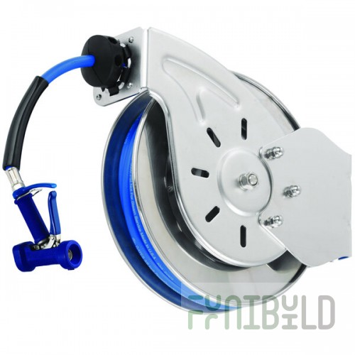 T&S B-7133-06 Stainless Steel Open Hose Reel with 1/2