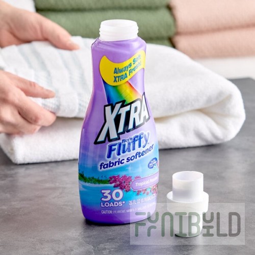 XTRA Nice'N Fluffy 25 oz. Tropical Passion Liquid Fabric Softener - 12/Case