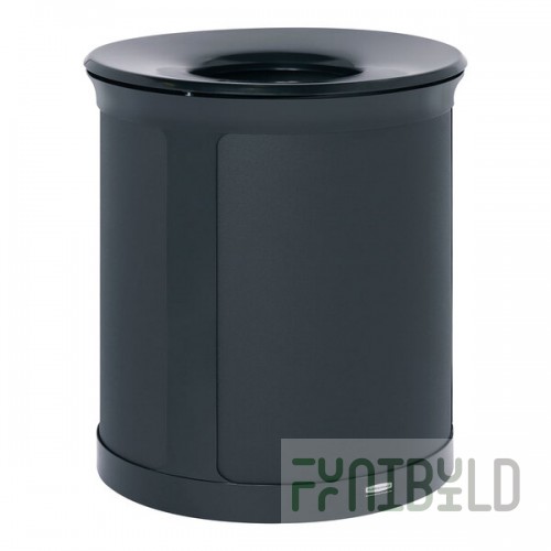 Rubbermaid® Enhance 2172842 33 Gallon Black Decorative Trash Can