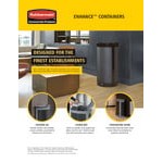Rubbermaid® Enhance 2172842 33 Gallon Black Decorative Trash Can Rubbermaid® Enhance 2172842 33 Gallon Black Decorative Trash Can