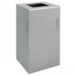 Ex-Cell Kaiser RC-KD36-T BT-HMG Black Tie Kaleidoscope Hammered Gray 36 Gallon Square Trash Can