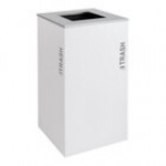Ex-Cell Kaiser RC-KD36-T BT-HMG Black Tie Kaleidoscope Hammered Gray 36 Gallon Square Trash Can
