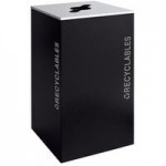 Ex-Cell Kaiser RC-KD36-T BT-HMG Black Tie Kaleidoscope Hammered Gray 36 Gallon Square Trash Can