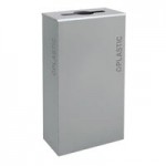 Ex-Cell Kaiser RC-KD36-T BT-HMG Black Tie Kaleidoscope Hammered Gray 36 Gallon Square Trash Can