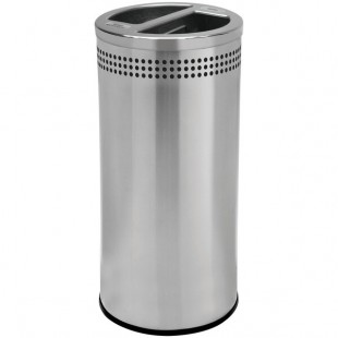 Commercial Zone 745829 Precision 20 Gallon Stainless Steel Round Trash / Recycling Bin