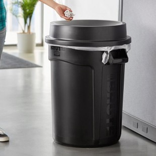 Rubbermaid® BRUTE 32 Gallon Black Round Trash Can and Funnel Top Lid Rubbermaid® BRUTE 32 Gallon Black Round Trash Can and Funnel Top Lid