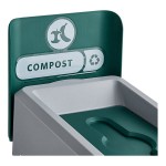 Rubbermaid® Slim Jim 2185051 23 Gallon Single-Stream Compost Recycling Station with Lid