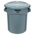 Rubbermaid® BRUTE 20 Gallon Gray Round Trash Can and Lid