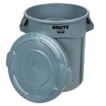 Rubbermaid® BRUTE 20 Gallon Gray Round Trash Can and Lid
