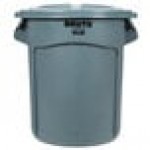Rubbermaid® BRUTE 20 Gallon Gray Round Trash Can and Lid