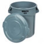 Rubbermaid® BRUTE 20 Gallon Gray Round Trash Can and Lid