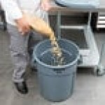 Rubbermaid® BRUTE 20 Gallon Gray Round Trash Can and Lid