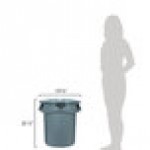 Rubbermaid® BRUTE 20 Gallon Gray Round Trash Can and Lid