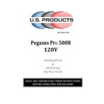 U.S. Products Pegasus PRO 05-10037 Dual Cord Heated Carpet Extractor (Machine Only) - 12 Gallon, 120V