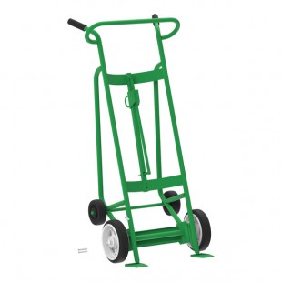 Valley Craft 1,000 lb. 4-Wheel Steel Drum Truck with Brakes and Solid Rubber Wheels F83450A6