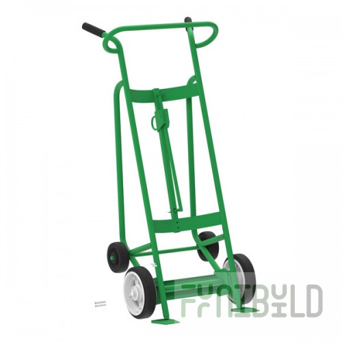 Valley Craft 1,000 lb. 4-Wheel Steel Drum Truck with Brakes and Solid Rubber Wheels F83450A6