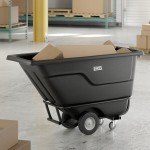 Lavex 0.5 Cubic Yard Black Heavy-Duty Tilt Truck / Trash Cart (850 lb. Capacity) Lavex 0.5 Cubic Yard Black Heavy-Duty Tilt Truck / Trash Cart (850 lb. Capacity)