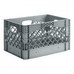 12 Qt. Black Rectangular Milk Crate - 19