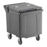CaterGator 125 lb. Capacity Gray Mobile Ice Bin with Flip Lid