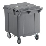CaterGator 125 lb. Capacity Gray Mobile Ice Bin with Flip Lid