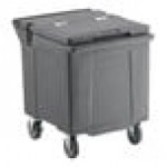 CaterGator 125 lb. Capacity Gray Mobile Ice Bin with Flip Lid