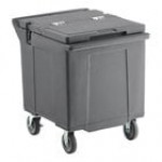 CaterGator 125 lb. Capacity Gray Mobile Ice Bin with Flip Lid