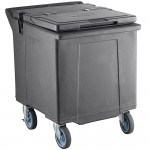 CaterGator 125 lb. Capacity Gray Mobile Ice Bin with Flip Lid