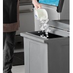 CaterGator 125 lb. Capacity Gray Mobile Ice Bin with Flip Lid