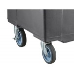CaterGator 125 lb. Capacity Gray Mobile Ice Bin with Flip Lid