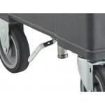 CaterGator 125 lb. Capacity Gray Mobile Ice Bin with Flip Lid