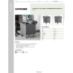 CaterGator 125 lb. Capacity Gray Mobile Ice Bin with Flip Lid